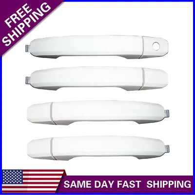 Olympic White Door Handles (Set Of 4) For 2014-2018 Chevy Silverado GMC Sierra • $39.40