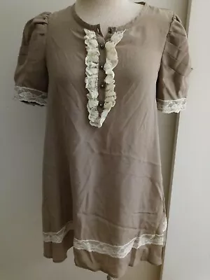 Twelve By Twelve Los Angeles Brown & Cream Women's Dress Size Small NEW • $19.99