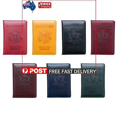 $7.89 • Buy Passport Holder Cover - PU Leather Card Case Travel Accessories For Women Men