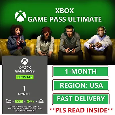$0.99 • Buy Xbox Game Pass Ultimate (Game Pass+Live Gold) 1 Month Trial 14 USA FAST DELIVERY