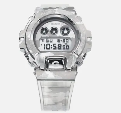 CASIO G-SHOCK DIGITAL WATCH METAL CASE LIMITED GM6900 SILVER X ICE GM-6900-1 • £136.89