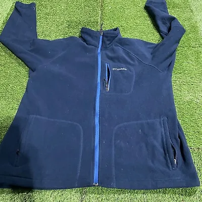 Columbia Bugaboo Interchange Full Zip Fleece Jacket Men's Size XL Blue 3 Pocket • $20.15