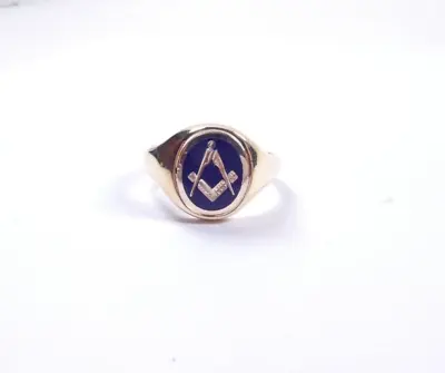 Gold Ring 9 Carat Yellow Masonic Size T Swivel • £313.50