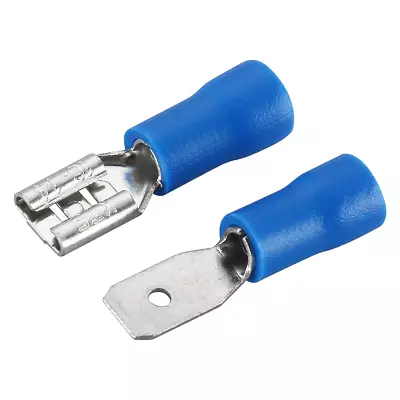 Blue Female/Male Insulated Spade Wire Connector Electrical Crimp Terminal 16-14  • $11.63