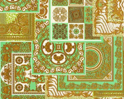 370482 - Versace 4 Ornamental Brown Gold Green AS Creation Wallpaper • $206.15