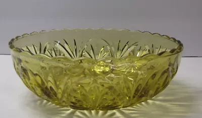 Amber Depression Glass Starburst Serving Bowl 8  • $10.20
