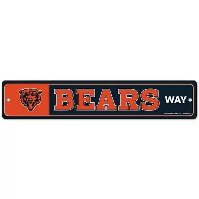 CHICAGO BEARS WAY ~ NFL Team Logo 3.75 X 19 Wall Display Street Sign Decoration • $14.99