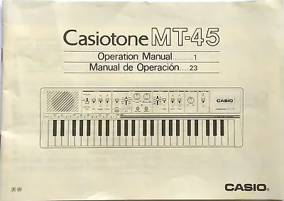 Casio Casiotone MT-45 Keyboard Original User's Operating Owner's Manual Booklet. • $42.71