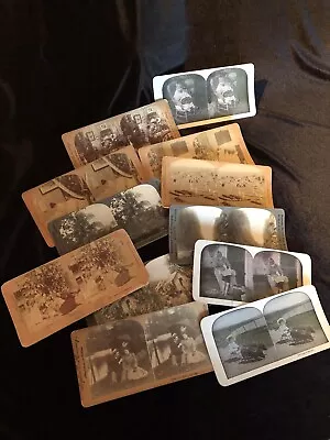 Lot Of 12 Vintage Stereoview Cards • $29.95