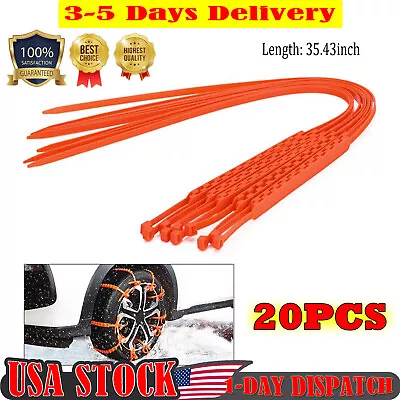 20 PCS Universal Winter Snow Mud Anti-skid Tire Chains For Car SUV Adjustable • $21.73