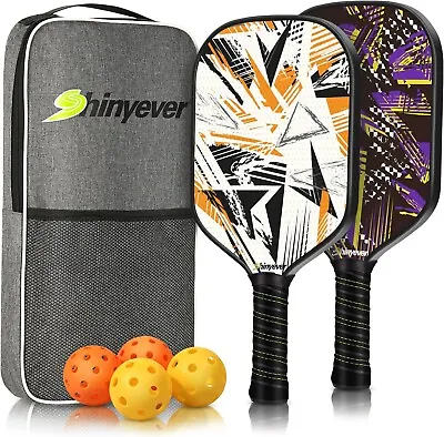 Pickleball Paddles Pickle Ball Rackets 2 Pack Lightweight Fiberglass Surface P • $19.99