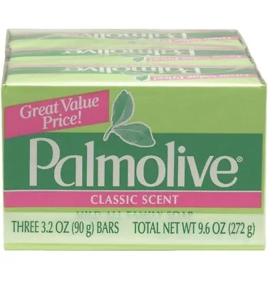 Palmolive Classic Scent All Family Soap 3.2 Oz Bars ( 3 Bar Pack )  NEW SEALED • £9.63