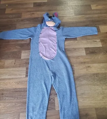 Disney Eeyore Hooded Fleece Costume/pajama Onsies Adult L  • $40