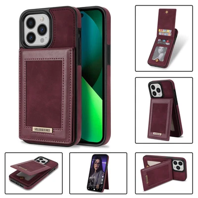 $15.99 • Buy For IPhone 14 13 12 11 Pro Max XR 8/7 Plus Case Leather Wallet Card Stand Cover