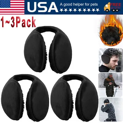 1-3 Pack Ear Muffs Fleece Winter Ear Warmers Mens Womens Behind The Head Back • $5.99