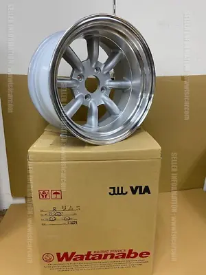 Rs Watanabe Eight Spoke R-type Wheel X1 Pc 16x9.5jj Pcd 114.3 4h Silver Metallic • $1159.71