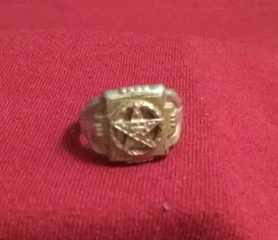 £38.67 • Buy Vintage STERLING SILVER Masonic Ring Size- 10.5     L18