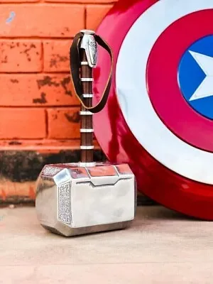 Full Metal Version Captain America Shield | Thor Hammer Avengers Replica Props • $128