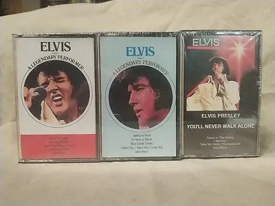  Elvis Presley NEW~ A Legendary Performer Vol. 1 &2 (3)Cassette Tapes~ Unopened • $15