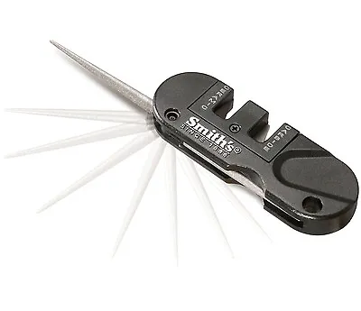 NEW SMITH'S PP1 POCKET PAL MULTIFUNCTION KNIFE SHARPENER DIAMOND ROD Serrated • $12.95
