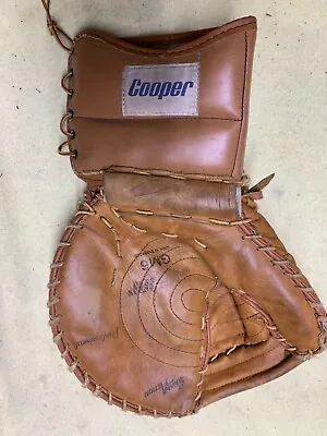 Vintage Cooper Professional Gm6 Ice Hockey Goalie Catch Glove Trapper Nice • $125