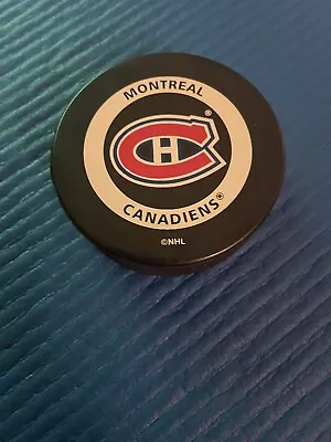 Montreal Canadiens Inglasco Official Game Puck - Orange Ring Back • $8