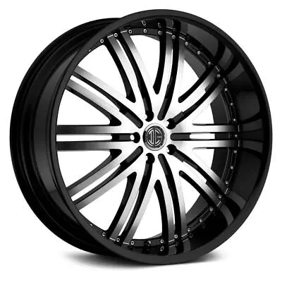 22 Inch 22x9.5 2CRAVE No11 Black Machined Wheels Rims 5x115 +15 • $1463.56