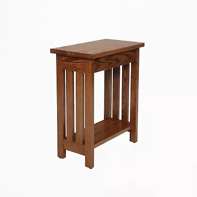 Mission Style Oak Slim End Table Side Table Nightstand Amish Handmade USA • $215