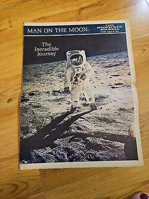 Man On The Moon The Milwaulee Journal August 10 1969 Special Section Armstrong • $20