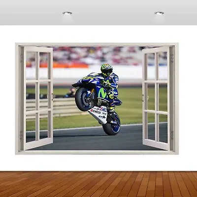 Valentino 46 Rossi Sports Bike Racing 3d Mural Wall Sticker Poster Decal P36 • £28.95