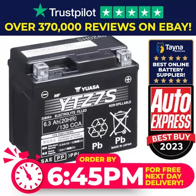 Genuine Yuasa YTZ7S High Power AGM GEL Motorbike Motorcycle Battery YTZ7-BS • £69.52