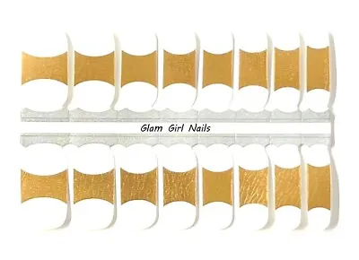 Gold Foil French Manicure Nail Polish Strips / Nail Wraps / Nail Stickers • $4.99