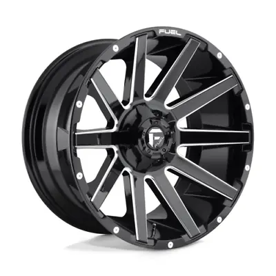 22x10 Fuel D615 Contra Black Wheels Rims 32  AT Tires 6X5.5 Chevy Silverado 1500 • $3457.05