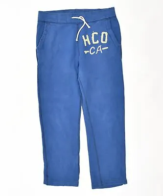 HOLLISTER Mens Tracksuit Trousers Small Blue Cotton QM11 • £8.89