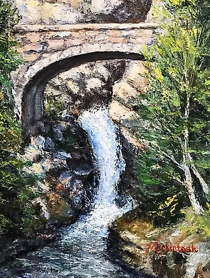 Oregon Bridge: Over A Stone And Mortar Waterfall A Striking Sight To Behold  • $150