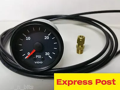 VDO 52mm 30 PSI BOOST GAUGE AND VDO LINE KIT AUTOMOTIVE 4WD BRAND NEW...!  • $100103.20