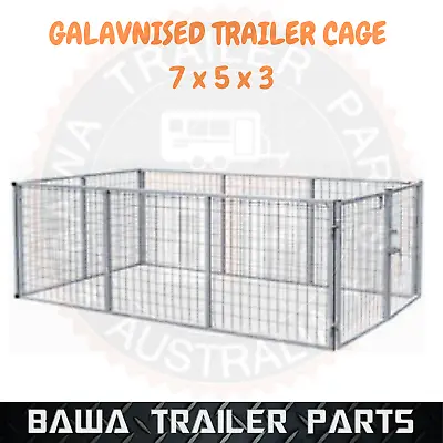 Galvanised Trailer Cage 7x5x3 Feet With Fittings! BOX TUBING ! TRAILER PARTS! • $480