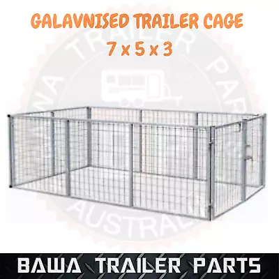 Galvanised Trailer Cage 7x5x3 Feet With Fittings! BOX TUBING ! TRAILER PARTS! • $480