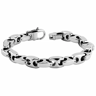 Mens Mariner Chain Link Bracelet 8 Inch Tungsten Carbide Pirate Biker Jewelry • $119.99
