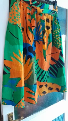 £7.99 • Buy Bnwt Tu 16 Tropical Tie Belt Summer Skirt,poplin