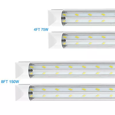 4FT 5FT 6FT 8FT T8 LED Tube Light Bulbs 6500K Integrated LED Shop Light Fixture • $97.89