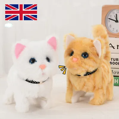 Electronic Pet Voice Control Robot Cat Meow Cat Toy Walking Cat Plush Doll❀ • £7.85
