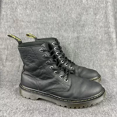 Dr. Martens Luana Doc Womens Size 8 Boots Black Leather Combat Lace Up Air Wair • $39