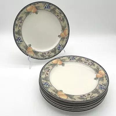 Mikasa Intaglio CAC29 Garden Harvest Dinner Plates Fruit Berries - Set Of 7 EUC • $65.98