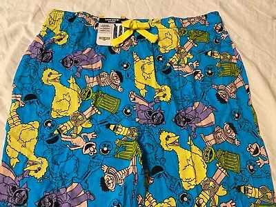 COOKIE MONSTER Big BIRD Oscar Sesame Street New MENS Pajama Sleep LOUNGE Pants • $16.92