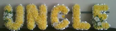 Uncle Artificial Silk Funeral Flower Any 5 Letter Name Wreath Tribute Memorial • £70