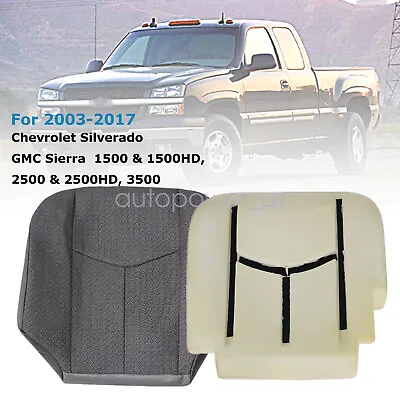 For 03-07 Chevy Silverado 1500 2500 Driver Bottom Cloth Seat Cover Foam Cushion • $55.45
