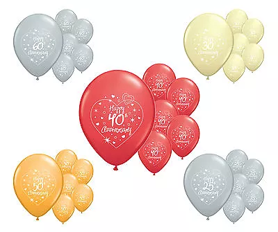 £2.29 • Buy 10 X WEDDING 25th,30th,40th,50th & 60th ANNIVERSARY HELIUM QUALITY BALLOONS (PA)