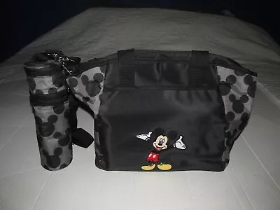 Disney Baby Mickey Mouse Diaper Tote Bag With Bottle Attachment And Changing Pad • $37.99