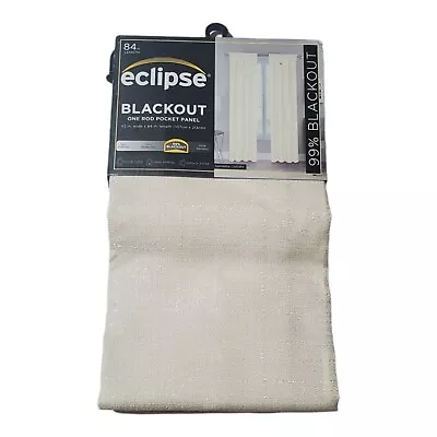 Eclipse Samara Thermaback Blackout One Rod Pocket Curtain Panel 42  X 84  Ivory • $11.99